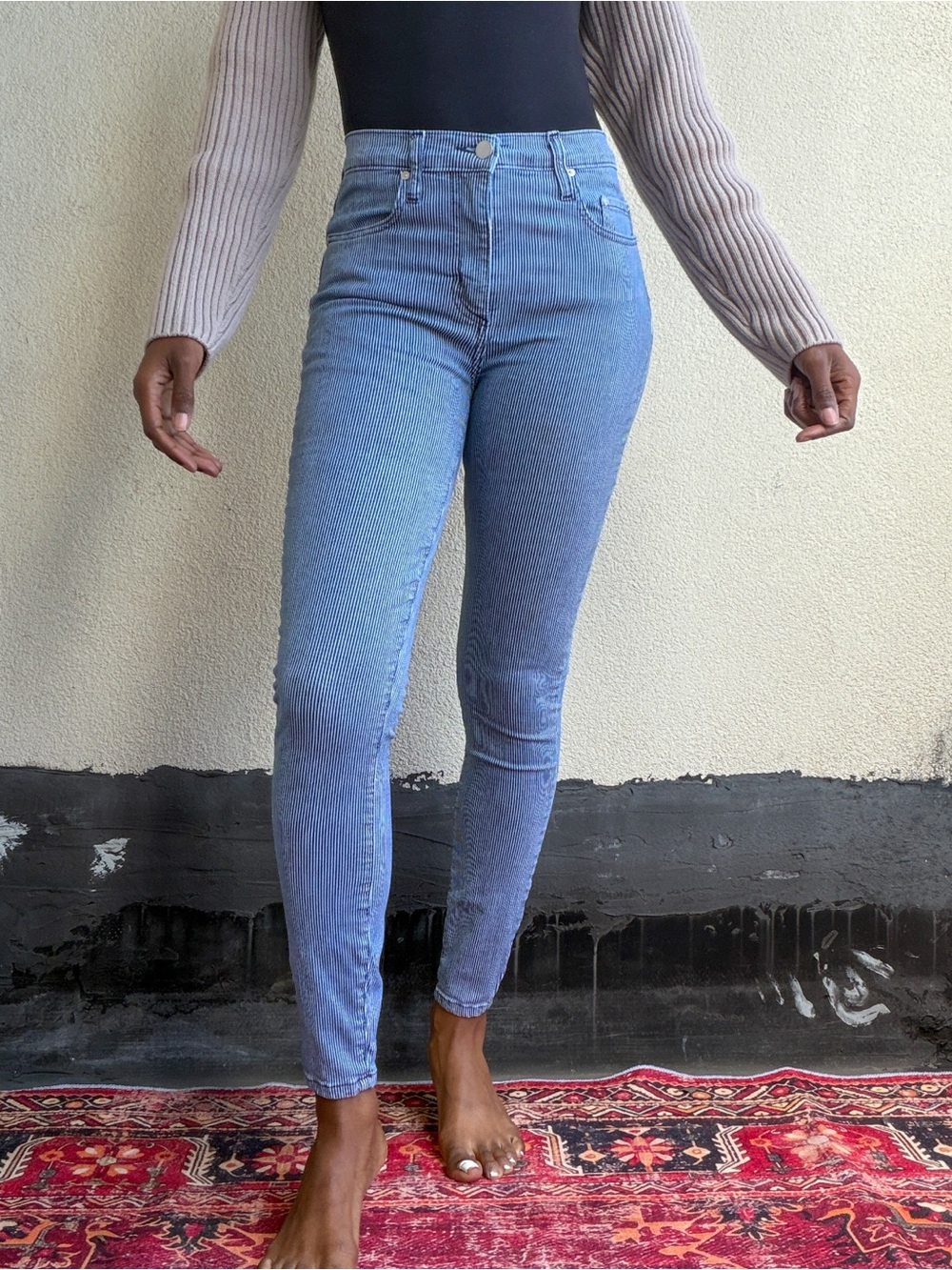 Nobody Denim Light Blue High-Rise Skinny Jeans